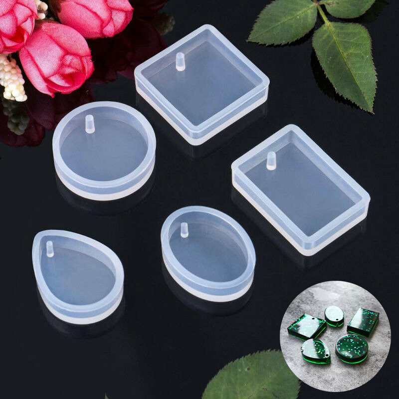 Pendant Mould Resin Epoxy Key Ring Set DIY Drop Silicone Mold 20PCS