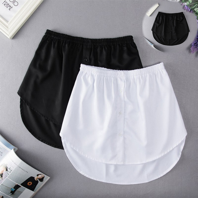Fake False Shirt Tail Blouse Hem Women Cotton Skirt Ladies Detachable ...